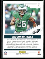 Saquon Barkley 2025 Score Throw Backs Series Mint Insert Card #1

