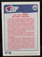 Don Mattingly Mark McGwire 1990 Fleer A.L. All-Stars Series Mint Card #638
