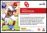 Rodney Anderson 2019 Score NFL Draft Series Mint Card #DFT-26
