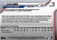 Edwin Rios 2020 Topps Chrome Sepia Refractor Series Mint Card #95
