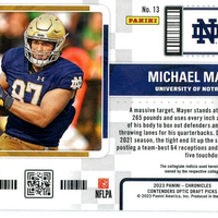 Michael Mayer 2023 Panini Chronicles Draft Picks Optic Contenders Mint Card #13