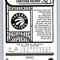 Christian Koloko 2022 2023 Panini Hoops Basketball Series Mint Rookie Card #261