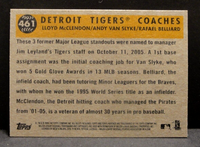 Detroit Tigers Coaches 2009 Topps Heritage Series Mint Short Print Card #461
