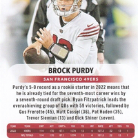 Brock Purdy 2023 Panini Prestige Series Mint 2nd Year Card #256