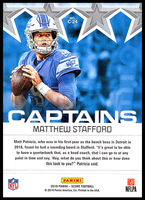 Matthew Stafford 2019 Score Captains Series Mint Card #C-24
