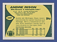 Andre Rison 1989 Topps Traded Series Mint Rookie Card #102T
