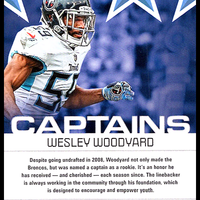 Wesley Woodyard 2019 Score Captains Series Mint Card #C-30