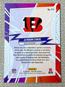 Ja’marr Chase 2023 Panini Prestige Heroes Series Mint Card #H-8