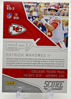 Patrick Mahomes II 2019 Score Epix Game Series Mint Card  #EG-3
