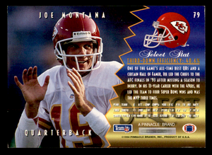 Joe Montana 1994 Select Series Mint Card #79