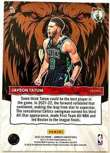 Jayson Tatum 2022 2023 Panini Donruss Unleashed  Series Mint Card #10