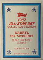 Darryl Strawberry 1987 Topps All-Star Collector's Edition Mint Card #32
