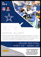 Ezekiel Elliott 2019 Score Epix Game Series Mint Card #EG-9
