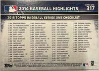 Clayton Kershaw 2015 Topps Series Mint Card  #317
