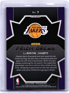 LeBron James 2023 2024 Panini Prizm Break Series Mint Card #3