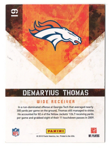 Demaryius Thomas 2010 Score Hot Rookies Series Mint Rookie Card #19