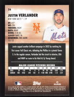 Justin Verlander 2023 Stadium Club Red Series Mint Card #26
