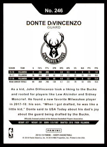 Donte DiVincenzo 2018 2019 Panini NBA Hoops Series Mint Rookie Card #246