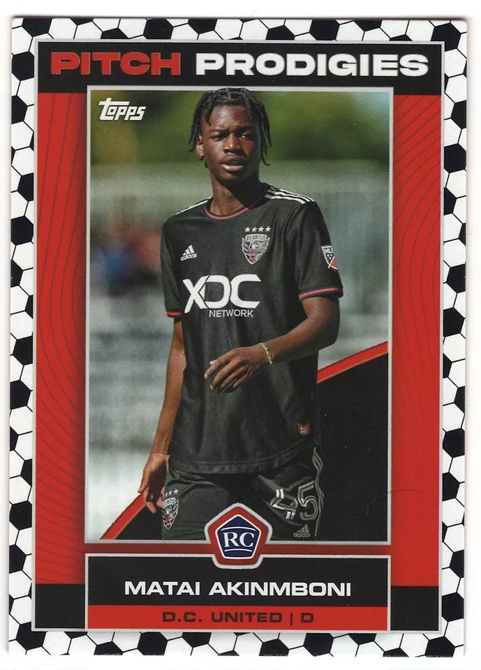 Matai Akinmboni 2023 Topps MLS Pitch Prodigies Tile Series Mint Card #121