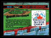 Rickey Henderson 1991 Topps Stadium Club Dome Series Mint Card #83
