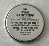 Ryne Sandberg 1990 Topps Baseball Coin #56
