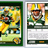 Donald Driver 2024 Panini Score Green Series Mint Card #108