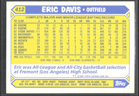 Eric Davis 1987 Topps Tiffany Glossy Series Mint Card #412
