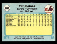 Tim Raines 1982 Fleer Series Mint Card #202
