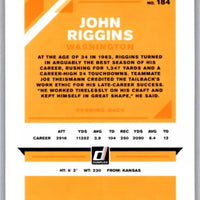 John Riggins 2019 Donruss Press Proof Red Series Mint Card  #184