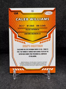 Caleb Williams 2024 SAGE Draft Picks Silver Series Mint Rookie Year Card #13