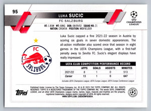 Luka Sucic 2022 2023 Topps UEFA Club Competitions Series Mint Card #95