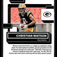 Christian Watson 2022 Panini Donruss Series Mint Rookie Card #335