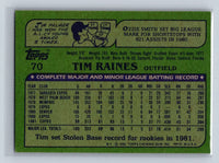 Tim Raines 1982 Topps Series Mint Card #70
