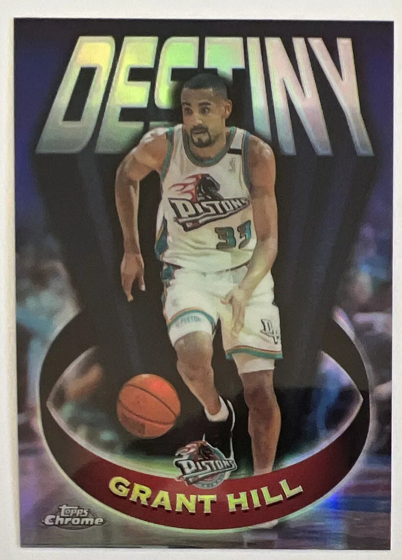 Grant Hill 1997 1998 Topps Chrome Destiny Refractor Series Mint Card #D1