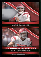 Mark Sanchez/Clay Matthews 2009 Bowman Draft Rookie All-Stars Combos Series Mint Card #ASC5
