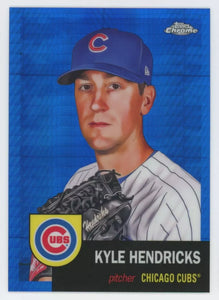 Kyle Hendricks 2022 Topps Chrome Platinum Anniversary Blue Prizm Card #474