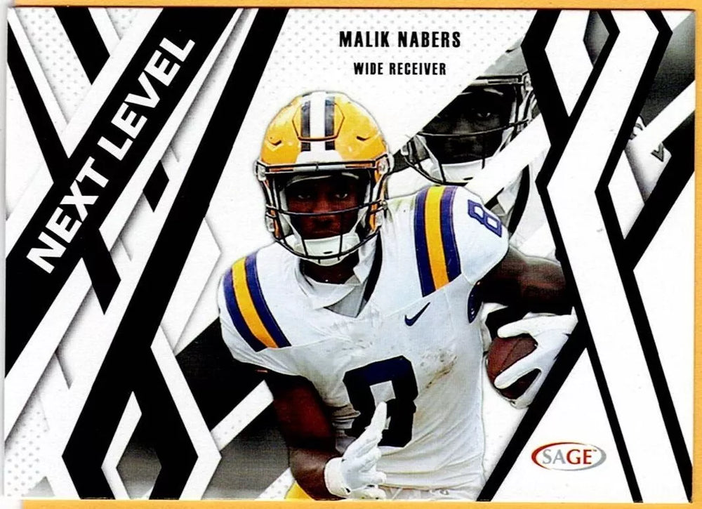 Malik Nabers 2024 SAGE Hit Next Level Black Series Mint Card #87