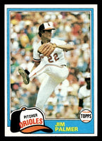 Jim Palmer 1981 Topps Series Mint Card #210
