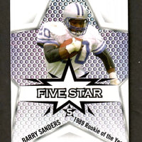 Barry Sanders 2024 SAGE Five Star Silver Series Mint Card #FS-2