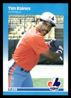 Tim Raines 1987 Fleer Series Mint Card #328
