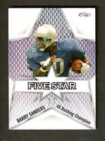 Barry Sanders 2024 SAGE Five Star Silver Series Mint Card #FS-3
