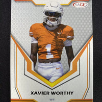 Xavier Worthy 2024 SAGE Silver Series Mint Card #34