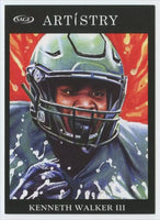 Kenneth Walker III 2022 Sage Artistry Black Border Series Mint Rookie Card #104
