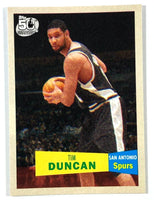 Tim Duncan 2007 2008 Topps 50th Anniversary Variation Mint Card #21
