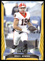 Brock Bowers 2023 Leaf Draft Gold Series Mint Rookie Card #18
