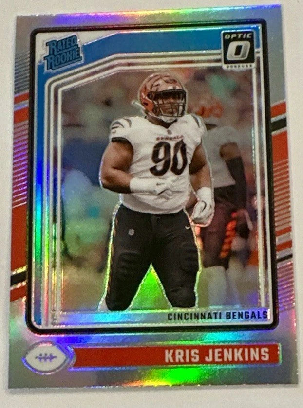 Kris Jenkins 2024 Donruss Optic Rated Rookie Silver Holo Prizm Series Mint Card #265