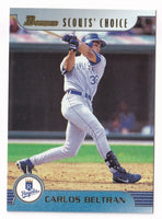 Carlos Beltran 1999 Bowman Scouts Choice Series Mint Card #SC8
