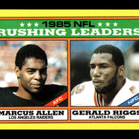 Marcus Allen 1986 Topps League Leaders Series Card #227