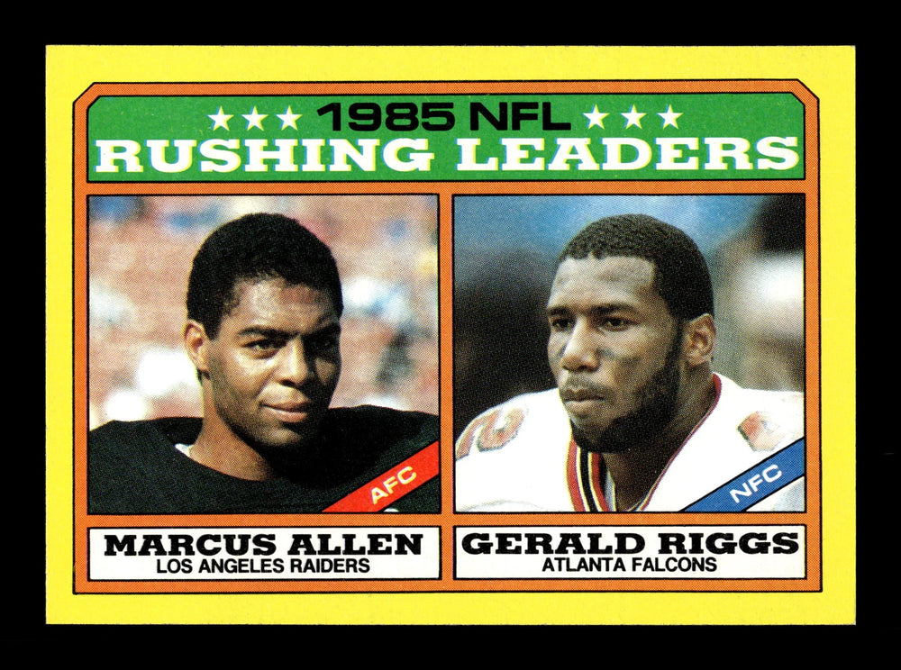 Marcus Allen 1986 Topps League Leaders Series Card #227