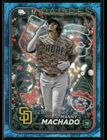 Manny Machado 2024 Topps Holiday Blue Metallic Series Mint Card  #H98
